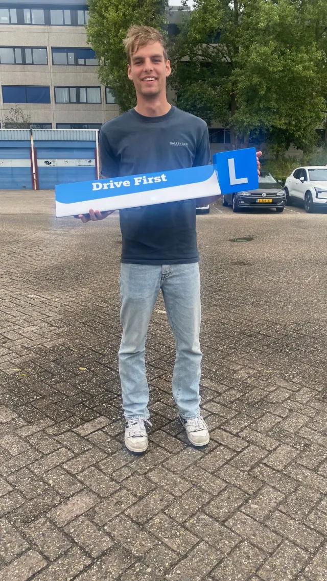 Cas is geslaagd bij Drive First